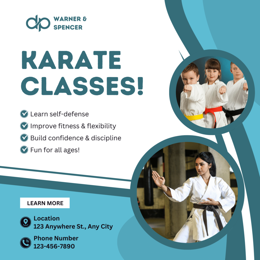 Karate Class Admission Poster 1