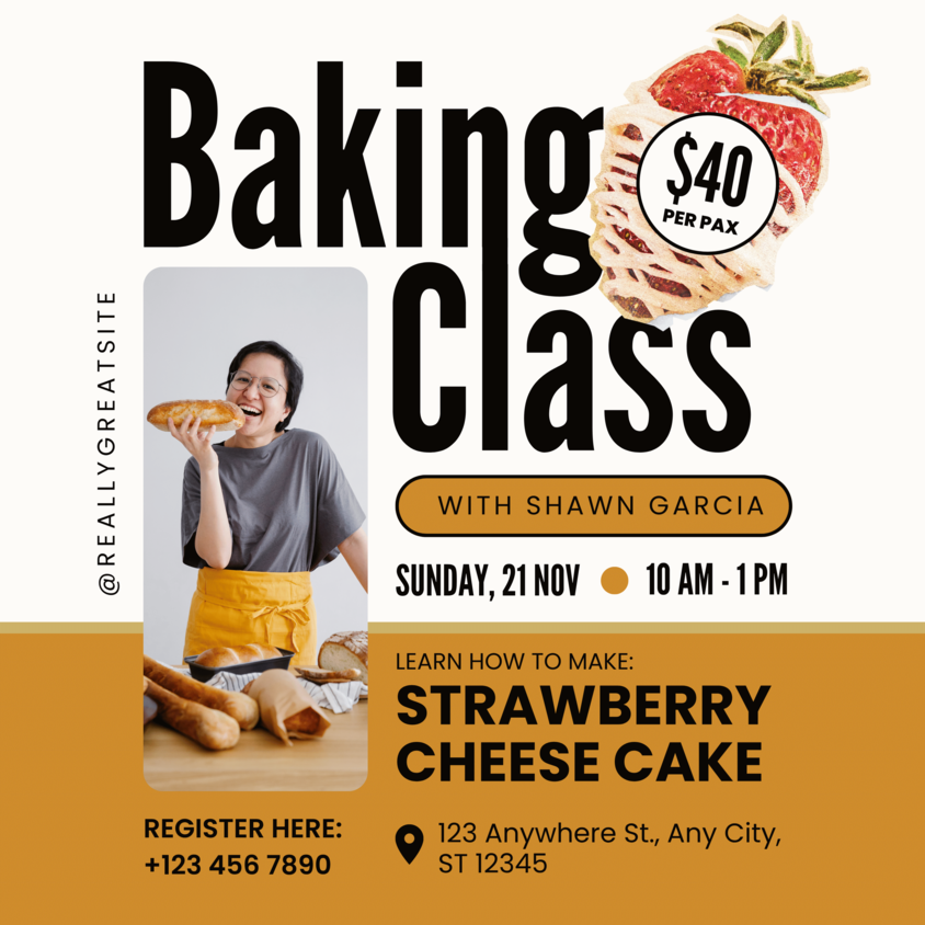 Baking Class Admission Poster 1
